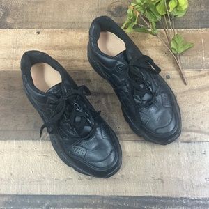 Propet Black Stability Walker Leather Sneakers
